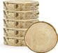 PartyDeco Naamkaartjes/Plaatskaartjes Hout - Bruiloft - 6 stuks - 5-7 cm - Berkenhout