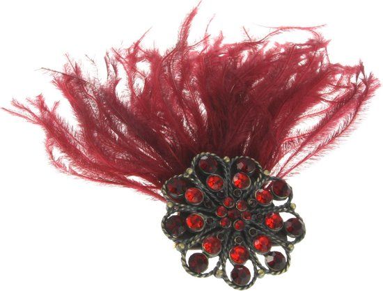 Behave® Premium Classics Broche - Rood - Glas - 4 x 15 cm - Vrouwen