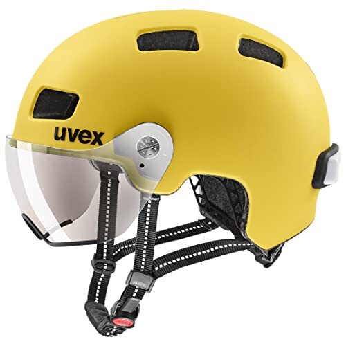 UVEX rush visor, Fietshelm Unisex-Volwassene, sunbee matt, 55-58 cm