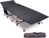 OEM Bol Vouwbaar campingbed voor volwassenen, extra breed, 200 kg belastbaar, zwart