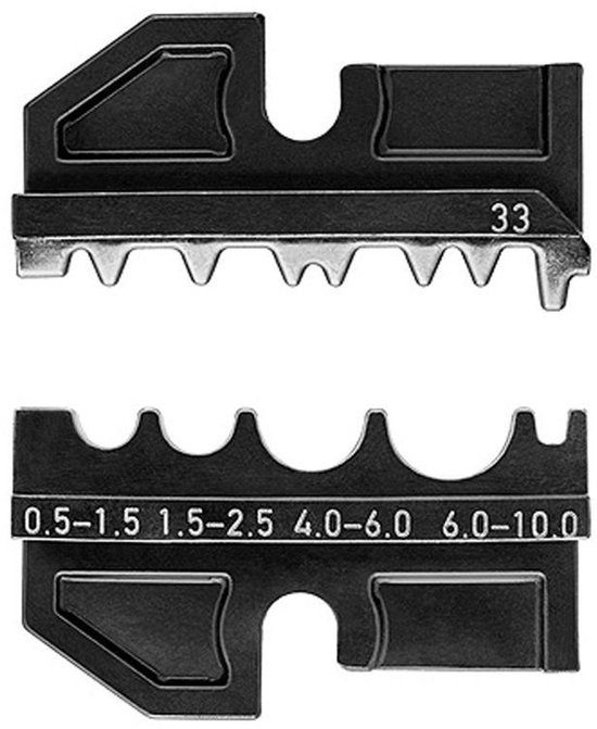 Knipex Krimpprofiel 97 49 14 voor niet geïsoleerde klem-, buis- en perskabelschoenen en verbinders