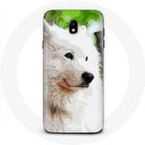 Maniacase Etui voor Samsung Galaxy J5 2017 Samojeed Hond Wit