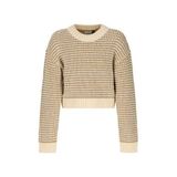 Retour Jeans rechtvallende gemêleerde gebreide trui - beige