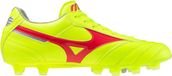 Mizuno Voetbalschoenen Unisex Leer S.geel/vurig koraal 2/g.zilver Maat 46
