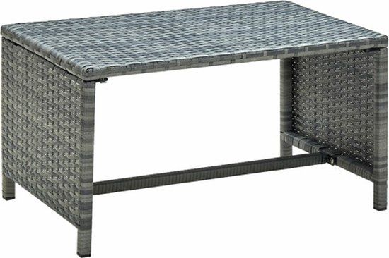 vidaXL Salontafel 70x40x38 cm polyrotan antraciet