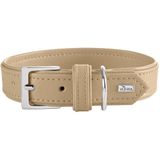 HUNTER hondenhalsband AMALFI, beige, vegan, kunstleer in nappa-look, maat 35