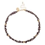 Life of Bulu ketting Riva met hartjes bruin