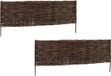 Merkloos Tuinhekje - set van 2 - 30 x 100 cm - wilgentenen - bruin