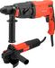 YATO Marteau perforateur SDS+ 3,2 Joule et meuleuse d'angle 750 Watt, set