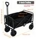 StarTech Opvouwbare campingkar - Transportkar van stof - 90 liter laadvolume - 360° draaiende wielen van 13 cm - robuust, geschikt voor strand en picknick - bekerhouder