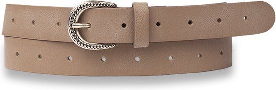 Petrol industries Plus Size Van Zon Mode Riem 25296 Vrouwen Leer Basic Zilverkleurig