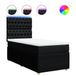 vidaXL Boxspringbed met matras, noir, 140x200 cm, tissu