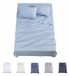 Todocama 4-delige beddengoedset, 3001, hoeslaken, 2 kussenslopen 50 x 80 cm, (bed 90 x 190/200 cm, lichtblauw)