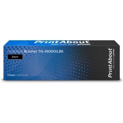 PrintAbout PrintAbout  Toner TN-3600XXLBK Zwart Extra hoge capaciteit geschikt voor Brother