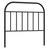 VidaXL Hoofdeind & Voeteind Zwart Staal 107 cm