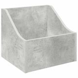 vidaXL Boîte pour disques vinyles gris béton 37 x 33 x 32 cm Bois traité
