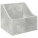 vidaXL Boîte pour disques vinyles gris béton 37 x 33 x 32 cm Bois traité