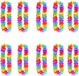 Henbrandt Hawaii guirlande - 10x - arc-en-ciel couleurs mix - Carnaval - Thème fête - Pride - 100 cm
