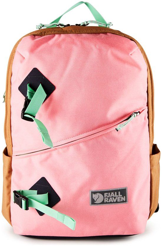 Fjällräven Vardag 17 Backpack - Poppy Pink - Khaki Dust - 15 inch Laptop Backpack
