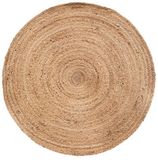 Merkloos Vloerkleed - Jute Tapijt - Handgeweven Look - Boho & Landelijk Interieur - Rond - Ø80 cm - Natuurlijk Beige