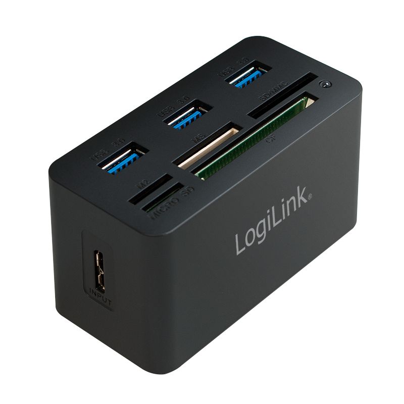 LogiLink CR0042 Card Reader with 3x USB 3.0 HUB
