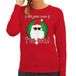 Bellatio Decorations Foute Kersttrui / sweater - Ask your mom I am real - rood voor dames - kerstkleding / kerst outfit L