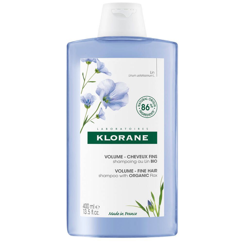 Klorane Haar Lin Fibres de Lin/Vlasvezels Shampoo Fijn Haar 400ml