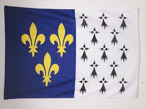 Vendée Flag 90x60 cm for a pole - Catholic flags 60 x 90 cm - Banner 2x3 ft with hole - AZ FLAG