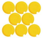 MAUL Magneet MAULpro rond 8 stuks 0,17 kg kunststof Ferriet bruchsicher erodiert lackiert Ø 1.5 x 0.75 cm geel