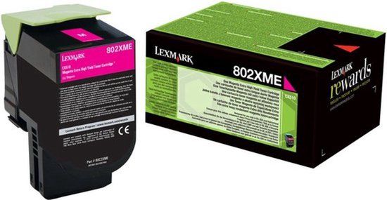 Lexmark 80C2XME Magenta Toner Cartridge - 8,000 Pages