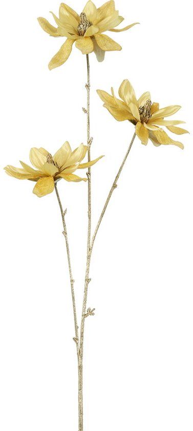 Merkloos Countryfield Kunstbloem Magnolia S bordeaux/goud