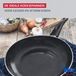 Fackelmann Set van 3 pannen 24, 28 en 32 cm keramisch zonder PFAS en 3 glazen deksels Elo Prima Cucina
