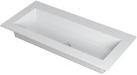 Wastafel INK Kraft Wastafel Enkele Bak Zonder Kraangat - 1000x450x10 mm - Mat Wit