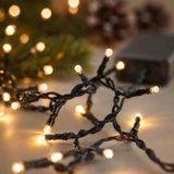 Merkloos / Sans marque Kerstverlichting op batterij - 48 led lampjes - warm wit - 4 meter - timer - kerstlichtjes