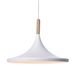 Armatuur Lussiol Armatuur Birgit, hanglamp metaal/hout, 40 W, wit/naturel, Ø 36 x H 26 cm