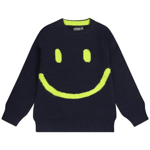 Tumble 'n Dry sweat gebreide trui met print - donkerblauw