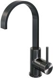 Brauer Gunmetal Carving Hoge Opbouw Wastafelmengkraan met Draaibare Platte Uitloop Model A Gunmetal Geborsteld PVD