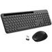 LeadsaiL Draadloze toetsenbordset, ergonomische muis en toetsenbord, draadloos toetsenbord en muis in standaardformaat, Duitse QWERTZ-lay-out, stille klikknop, 12 FN-toetsen