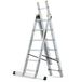 DRABEST 3-delige aluminium ladder 3x6 treden PRO
