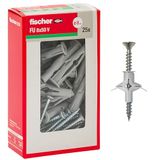 Fischer 25 stuks pluggen, 8 x 50 mm, FU met schroef, voor gipsplaat, panelen en metselwerk