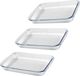 Chef Traiteur Ovenschaal van borosilicaat glas - 3x - rechthoek - 2.2 Liter - 35 x 20 x 5 cm