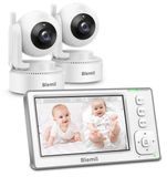 Babyfoon met camera - 4,3 inch IPS-scherm - 2 camera's - Splitscreen - 29 uur