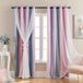 Solidchoice - Droom Ster Rideaux occultants pour enfants - Chambre de fille (Rose, Gris, Violet ; L132 x H163 cm)