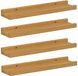 vidaXL Wandplank 4 st Beige 40 x 9 x 3 cm Bewerkt hout