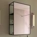 Croydex 600 x 400mm Mat Zwarte Rechthoekige Wandmontage Spiegel met Opschorten