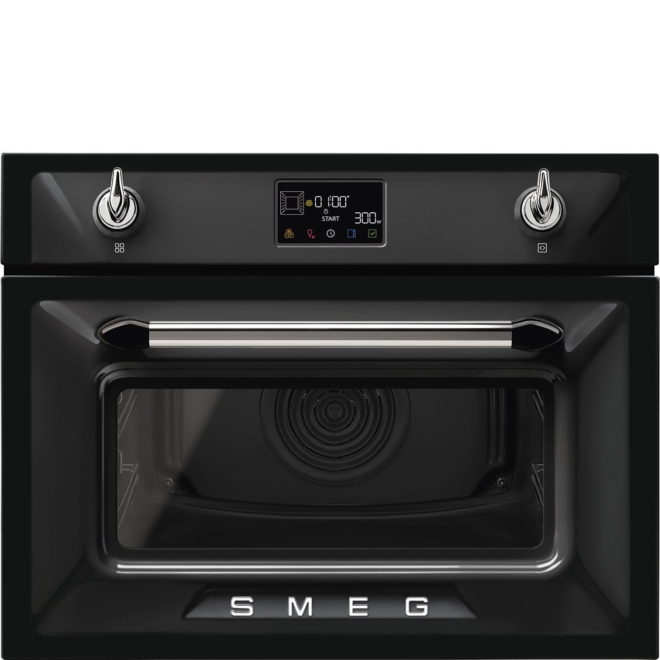 Smeg SO4902M1N - Combi-magnetron - 45 cm - Zwart