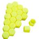 EINPARTS Jeu de 20 capuchons de vis jaunes de 17 mm avec protection de montage et de jante
