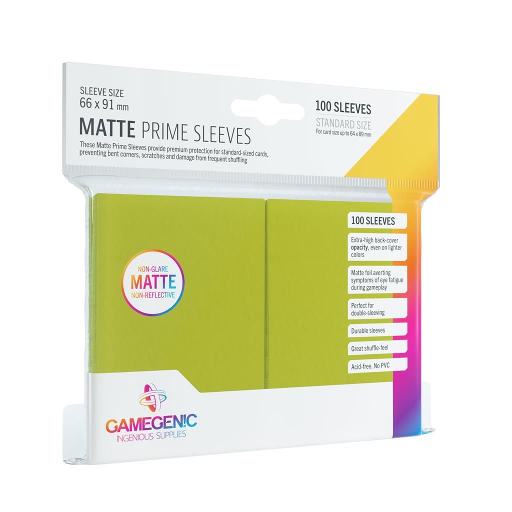 GameGenic Prime Matte Sleeves 66x91mm Lime Groen (100 stuks)