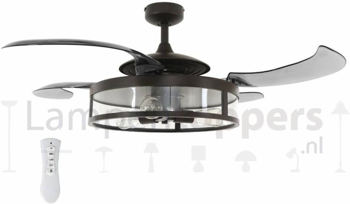 LT-Luce Plafondventilator New Fanaway Classic Antiek Zwart