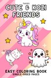 Tucie's Cute & Kozi Friends: Single sided coloring book